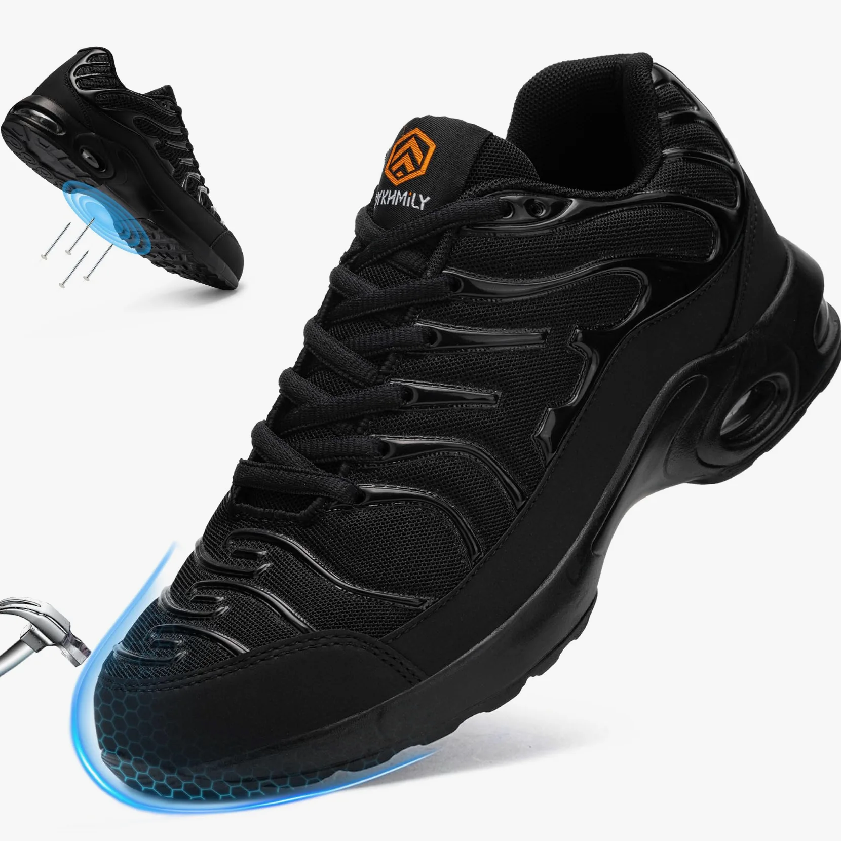 DYKHMILY Zapatos de Seguridad para Hombre Ligeros Calzado de Seguridad Cómodos Zapatos de Trabajo con Puntera de Acero Resistente a la Perforación
