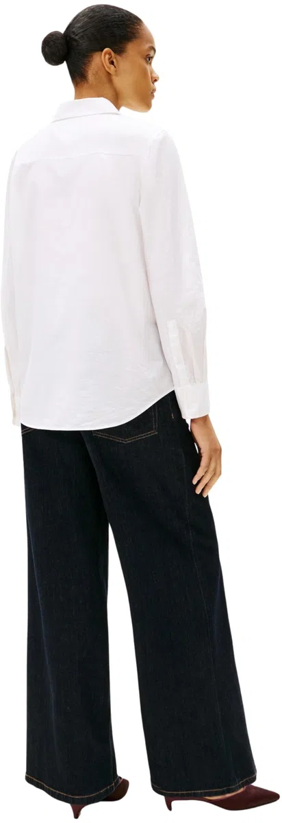 Tommy Hilfiger Camisa Mujer Poplin Regular con Cuello francés