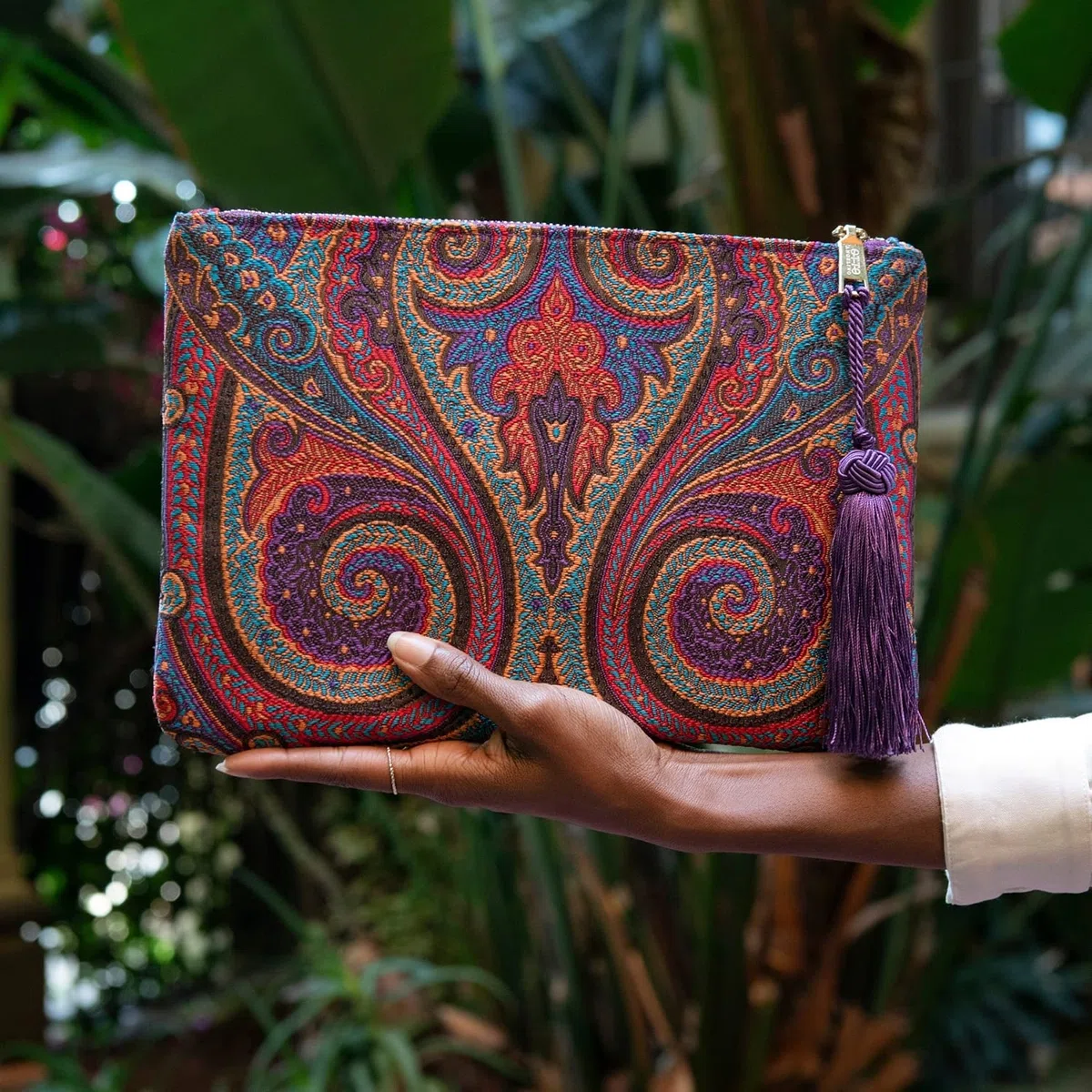 Otto Angelino Bolso de Mano de diseñador Bohemio y de Moda para Mujer, múltiples Ranuras para Dinero, Tarjetas, teléfono Inteligente, Ultra Delgado