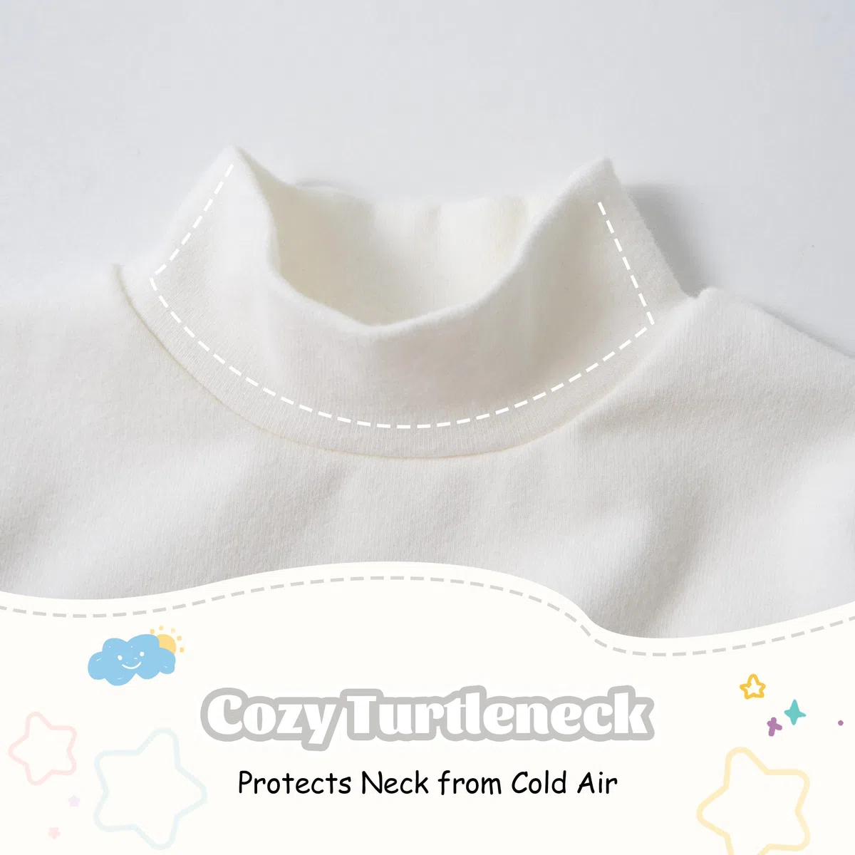 Volunboy Pack de 3 Camisetas Térmicas de Cuello Alto Manga Larga para Bebés y Niños 1-6 Años
