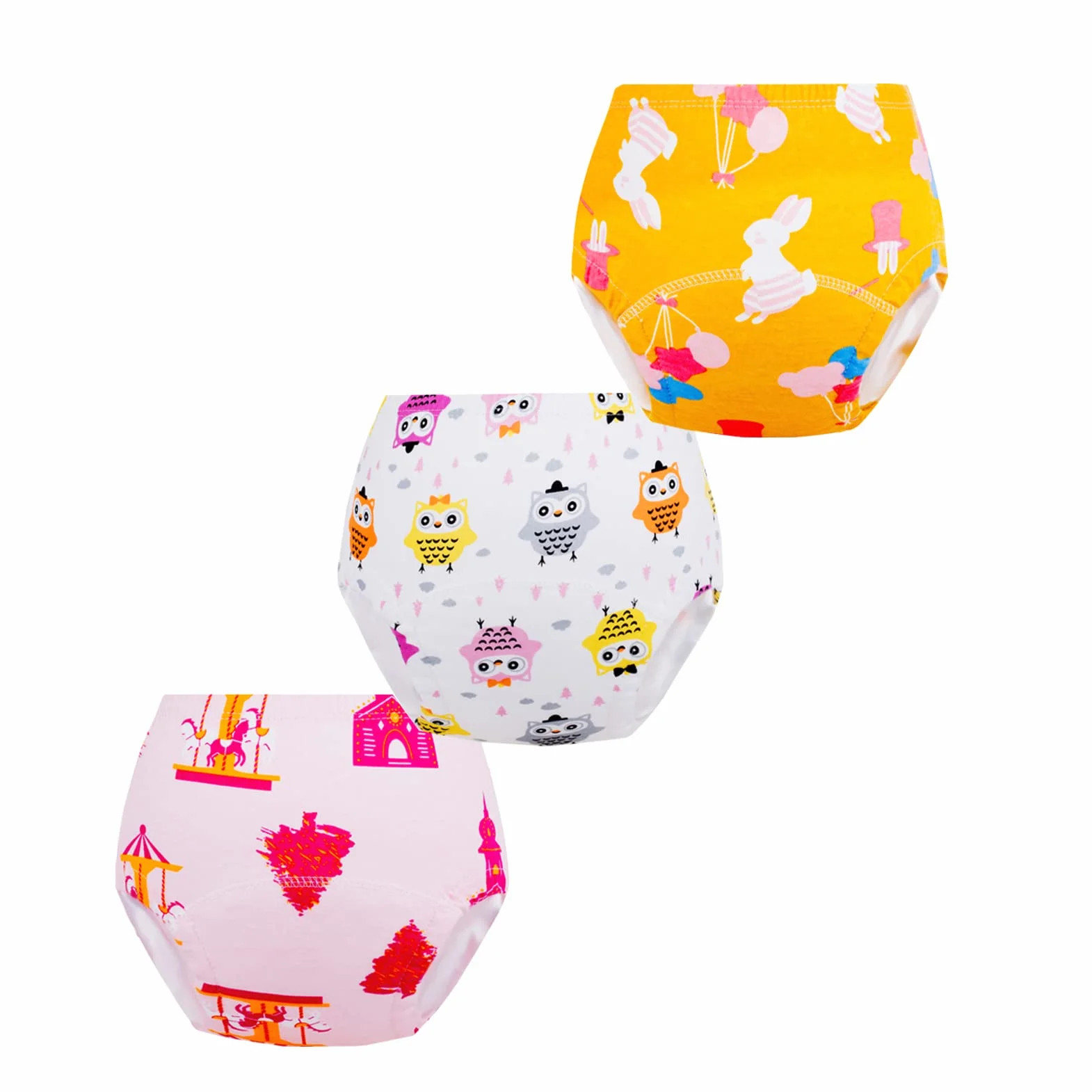 Pantalones de Entrenamiento para bebés Ropa Interior de Entrenamiento para IR al baño para niños y niñas, 2-6T