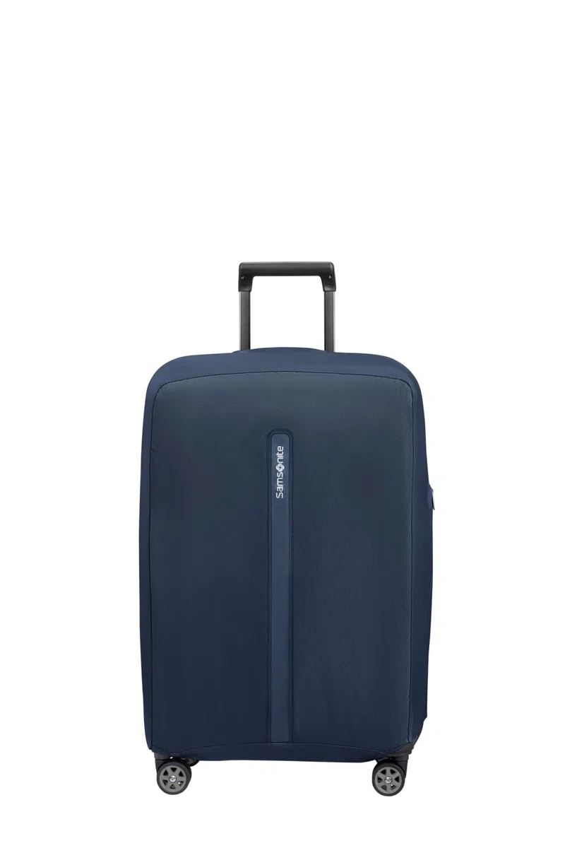 Samsonite TA Revolution - Funda Protectora Plegable para Maleta Talla M, Funda Apta para 66–69 cm, Protección de Maleta, con Detalle Reflectante, Azul (Midnight Blue)