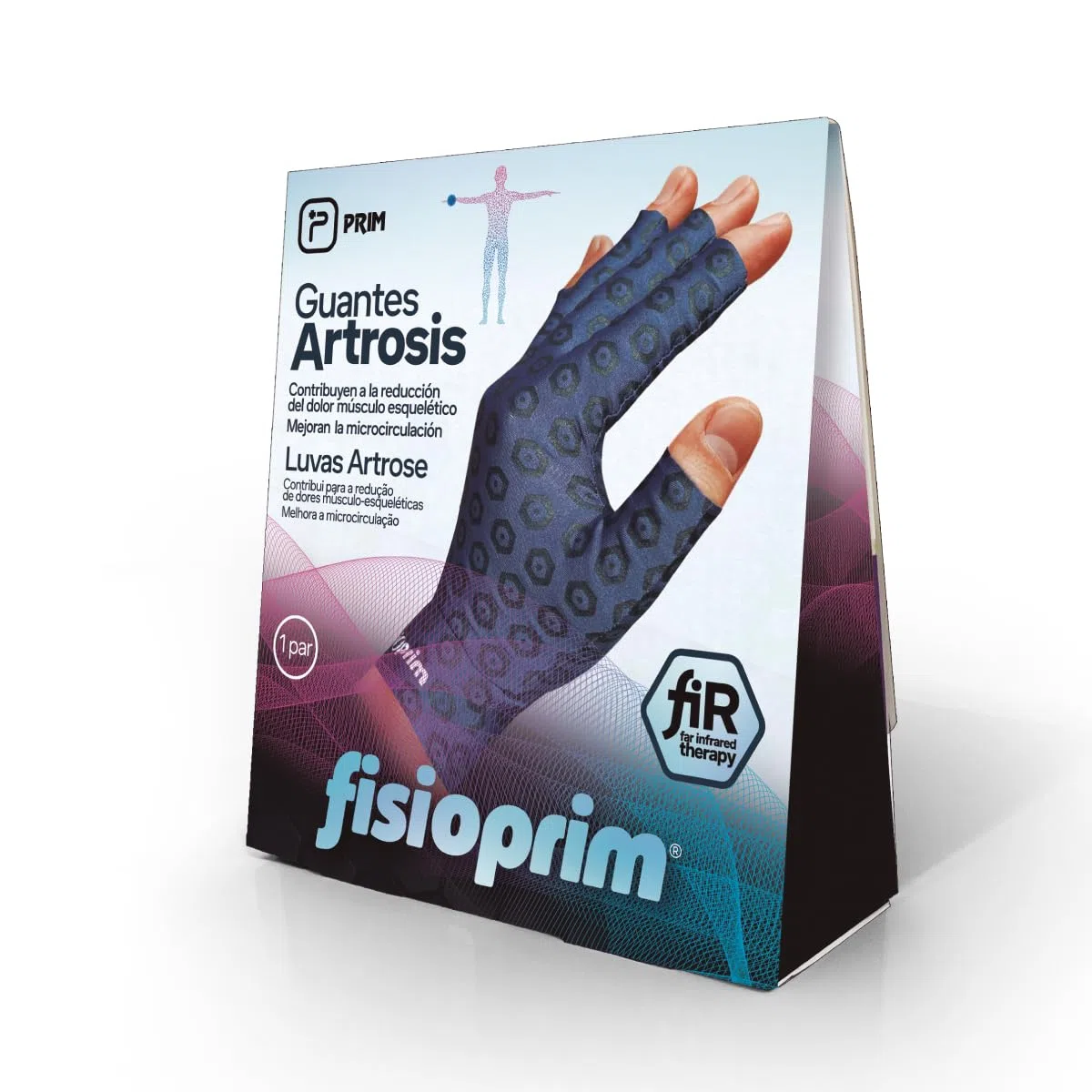 Guantes para Artrosis Fisioprim – Guantes de Compresión para Manos, Soporte para Dedos y Articulaciones, Alivio y Confort con Tejido Transpirable (X-Small)