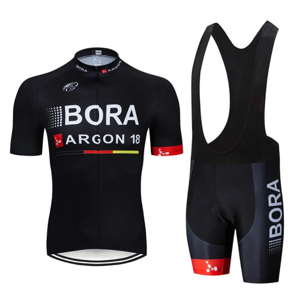 Conjunto de maillot de ciclismo para hombre, manga corta, pantalón corto acolchado de gel 19D, ropa de ciclismo para bicicleta de montaña