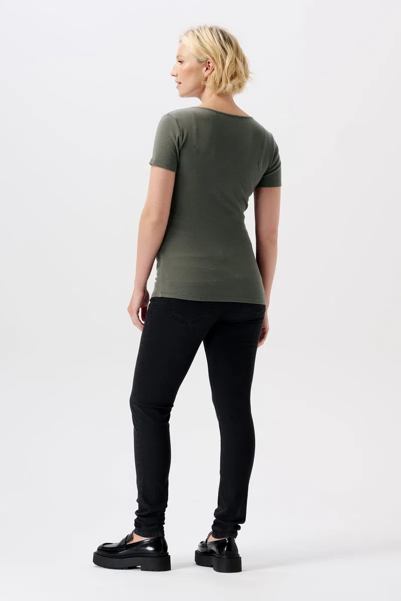 Noppies Sanson Nursing Rib Top SS Camiseta para Mujer