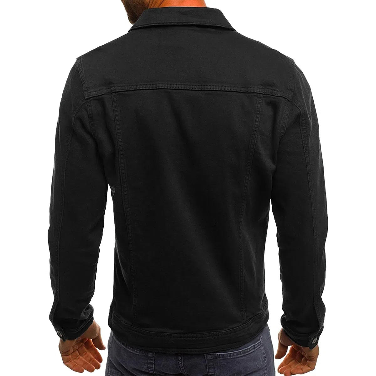 amropi Chaqueta Vaquera para Hombre Jean Chaqueta con Bolsillos y Botones Jacket