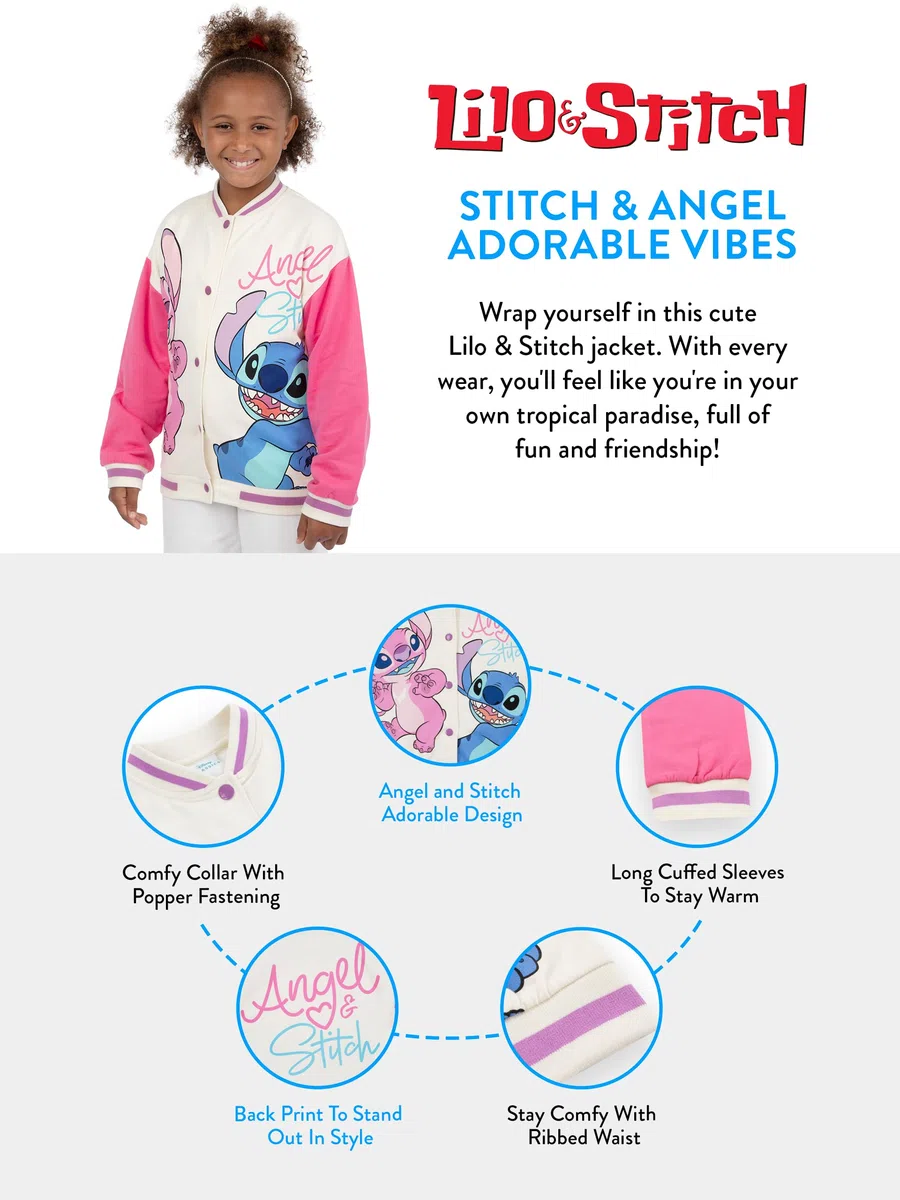 Disneu Lilo Y Stitch Sudadera | Cazadora Niña Stitch | Chaqueta Niña Primavera