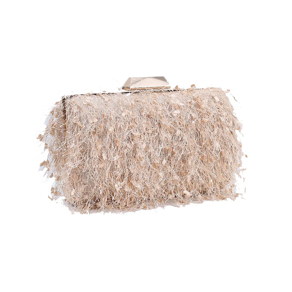 CORIOS Bolsa de Fiesta de Noche para Mujer Bolsa de Mano con Cadena Bandolera Elegante de Hombro para Fiesta de Graduación Banquete Boda Albaricoque