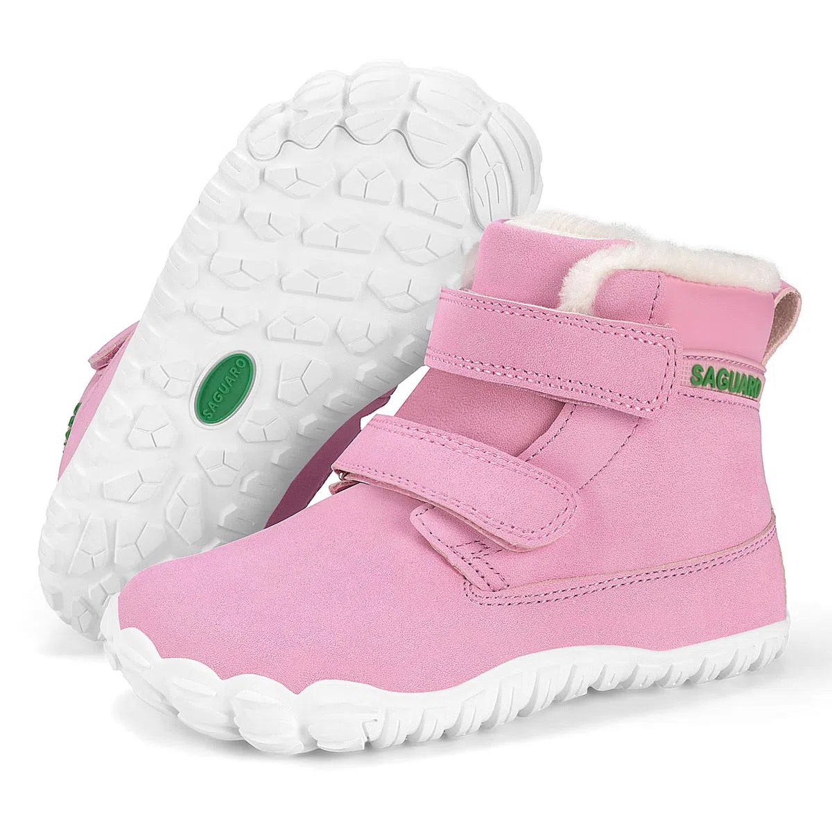 SAGUARO Zapatillas Barefoot Niño Niña Botas Nieve Abrigadas Ligera, 24-36