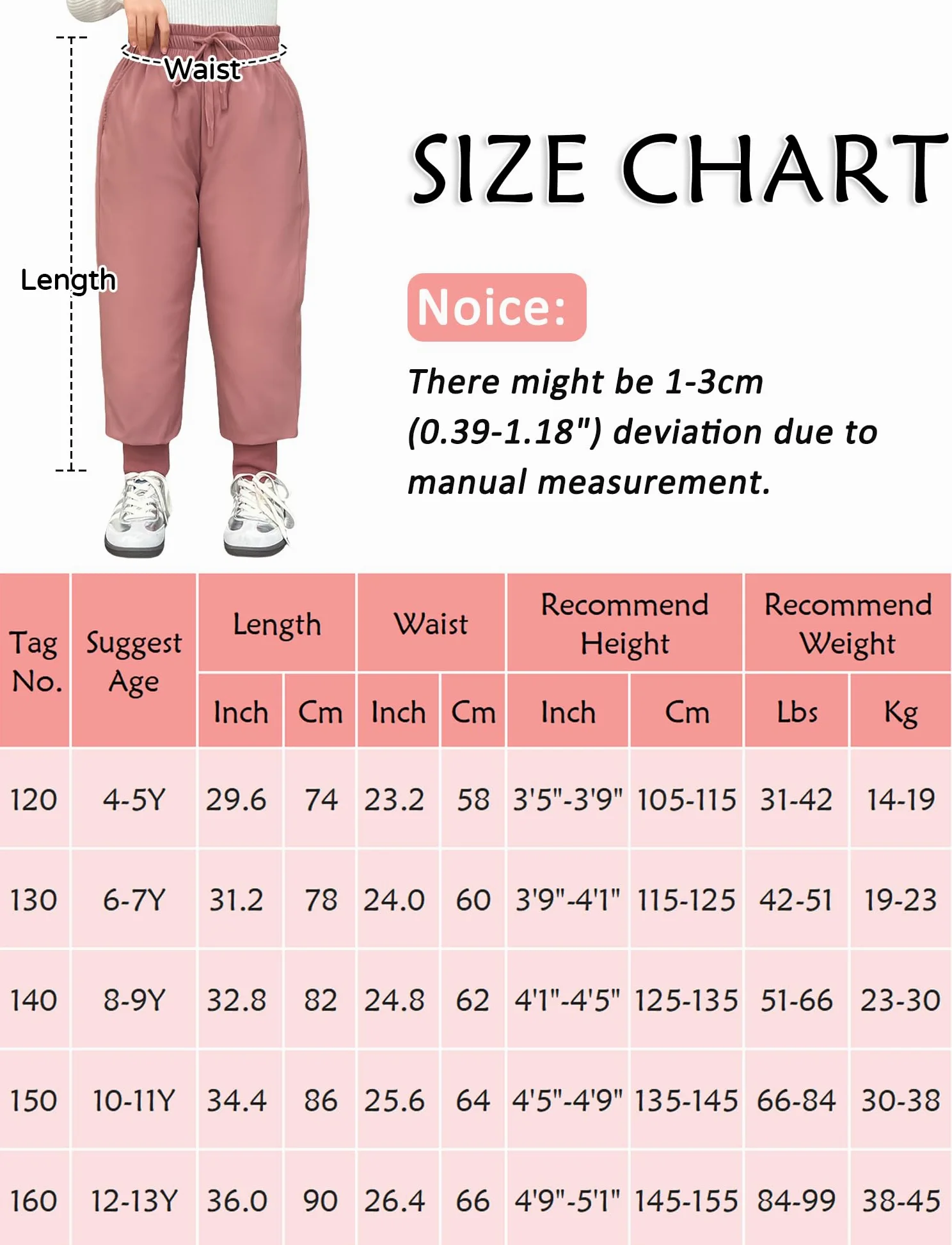 Happy Cherry - Pantalones de Nieve Plumón Invierno Niño Niña Bebé Pantalón Largo de Plumas Acolchados Caliente Infantil Ropa Grueso Resistente Viento para Esquí Aire Libre - 110-160cm
