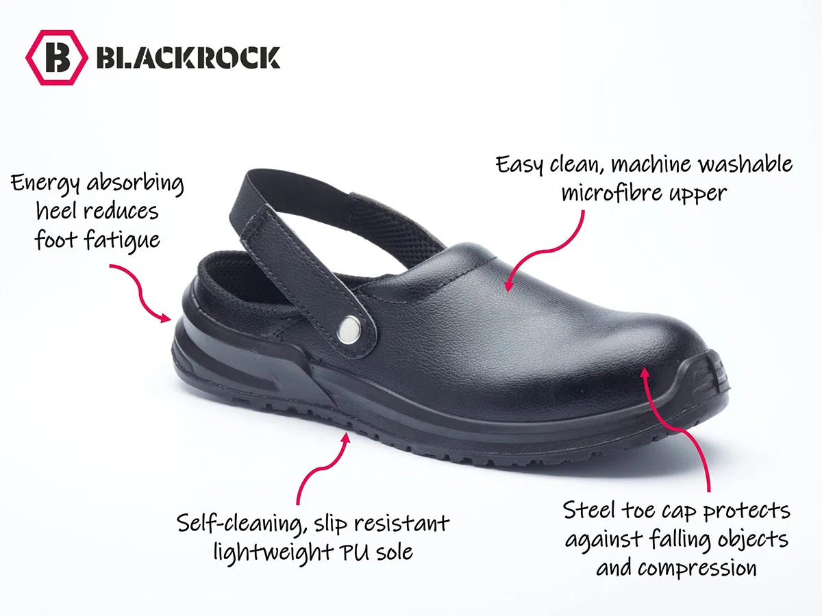 Zuecos de seguridad Blackrock, Crocs con puntera de acero, Crocs de chef, zuecos de cocina, calzado de seguridad para hombre y mujer, sandalias