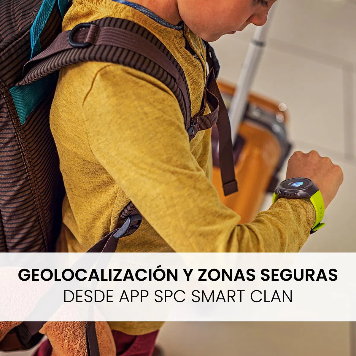SPC Smartee 4G Junior - Reloj Inteligente para niños con GPS, videollamadas y botón SOS | 1,2” Pantalla, Doble Pulsera Verde y Negra y Modo Tracker | Modo Colegio | Gestión Desde App SPC Smart Clan