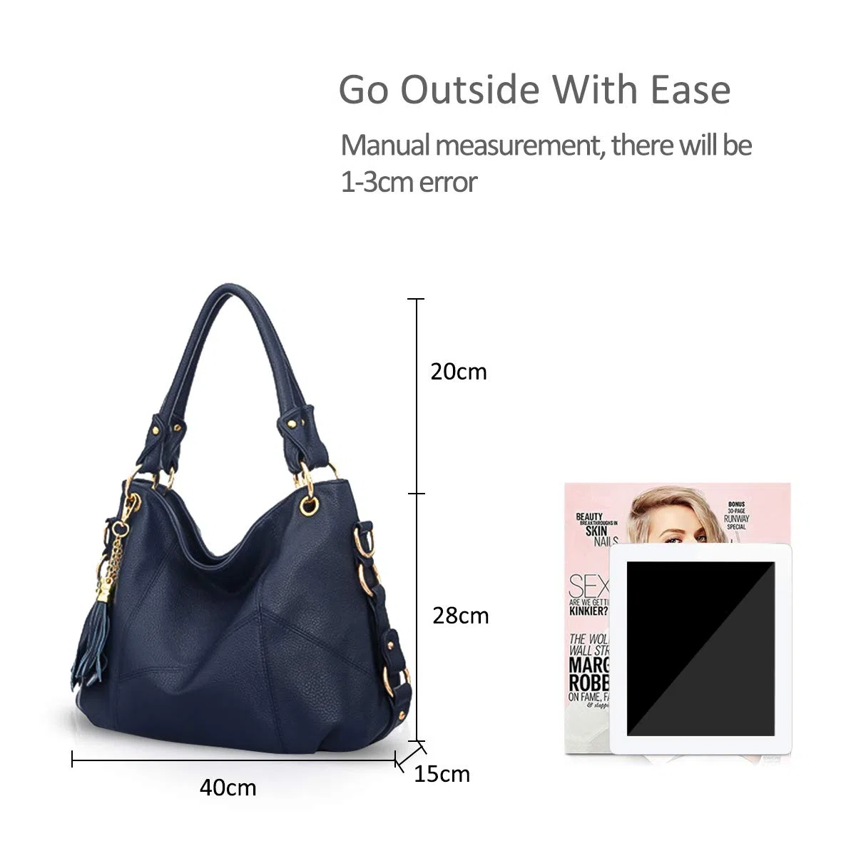NICOLE & DORIS Bolso de Mano para Mujer Bolso de Mensajero Hobo Bolsos de Hombro de Cuero Suave Bolsos Cruzados Bolsos de asa Superior con Borla