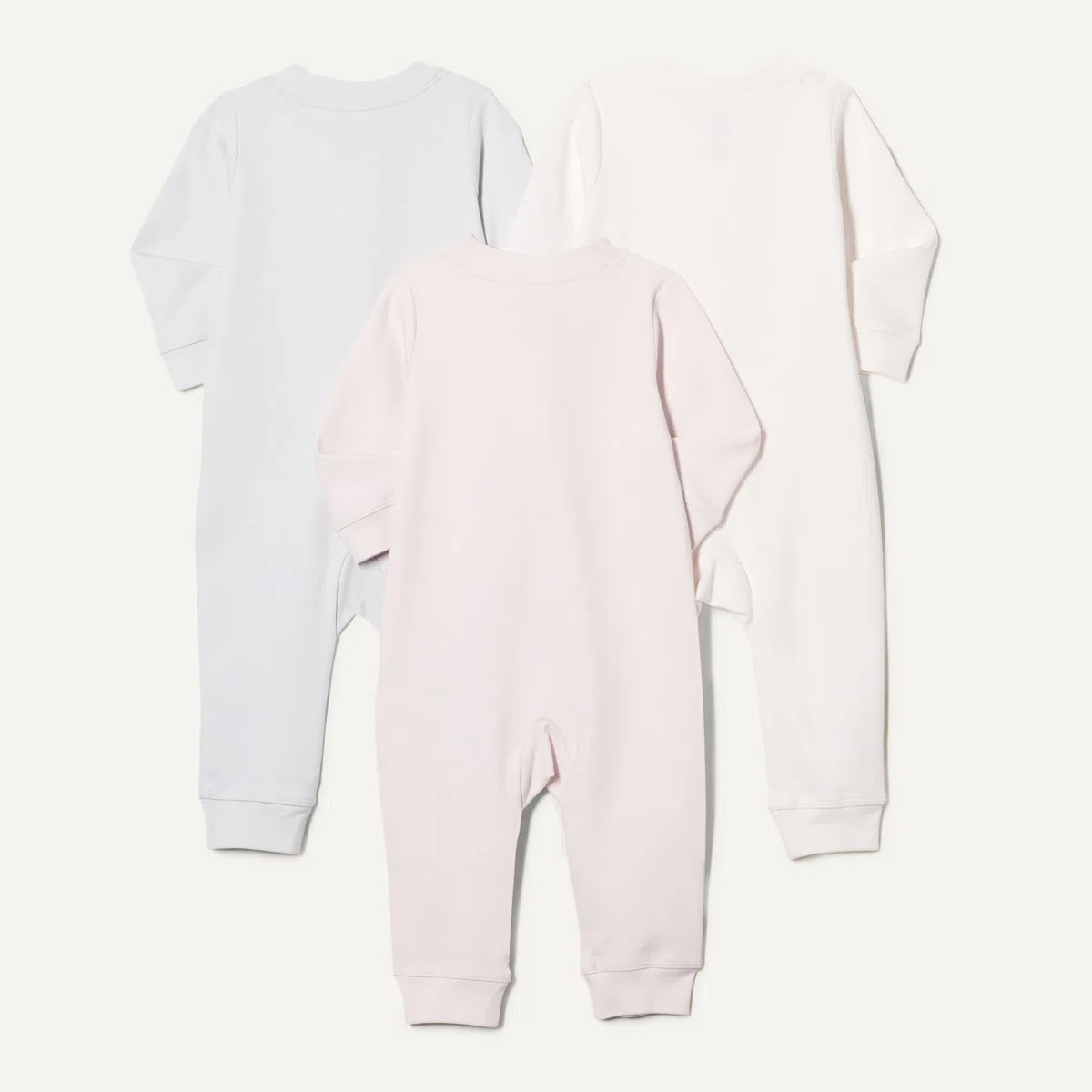 Amazon Essentials Pelele sin Pies de Algodón con Cremallera en La Parte Delantera Unisex Bebés, Pack de 3