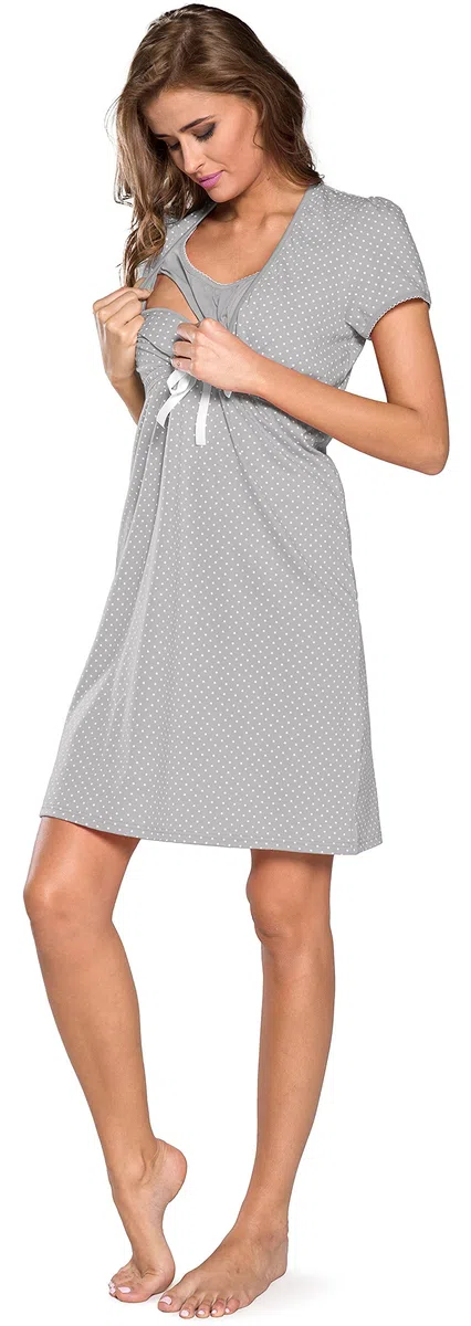 Italian Fashion Camison Lactancia Hospital | Ropa Premama Embarazada | Ropa Embarazada Mujer con Lazo | Camison Hospitalario Mujer | Bata Maternidad Hospital S-XXL