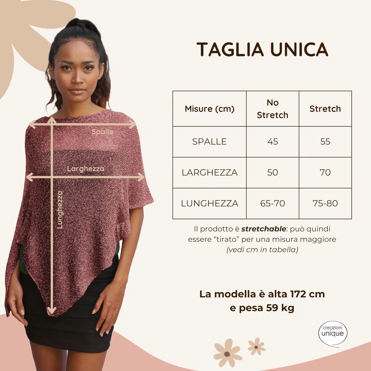Poncho Bolardo de Mujer Elegante de Ceremonia o Noche - Poncho Mujer Verano y Primavera de Red de Viscosa Térmica con Esencia de Flor de Cerezo