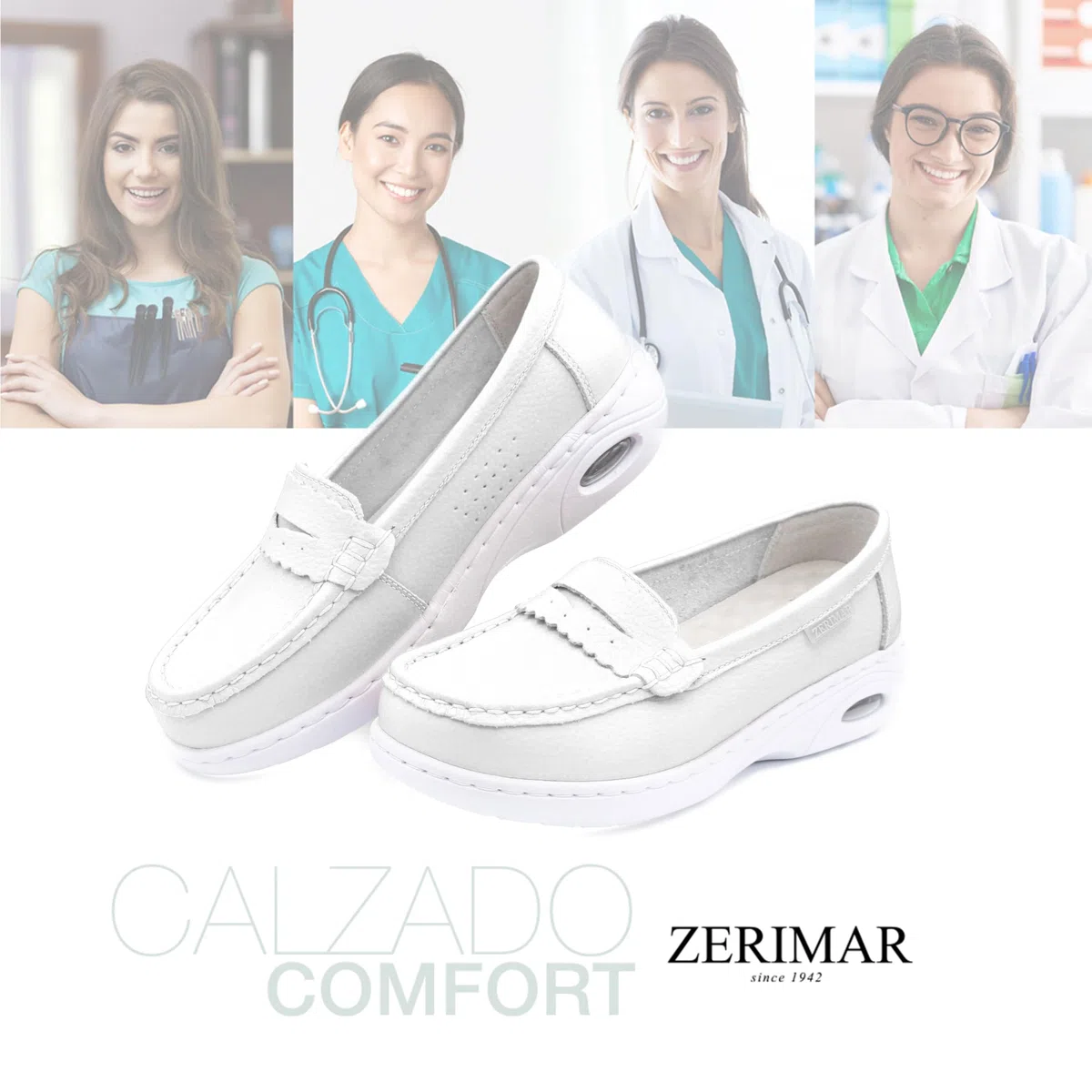 Zerimar Mocasines Mujer Piel con Antifaz | Zapatos Cómodos con Cámara de Aire y Tacón 3,5 cm