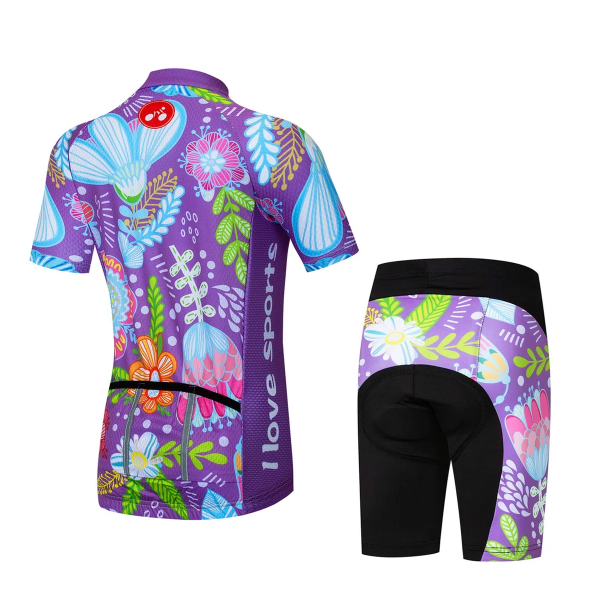 Conjunto de Pantalones Cortos de Jersey de Ciclismo Traje Acolchado Tops de Bicicleta para niños Camisa Montar en Bicicleta de montaña