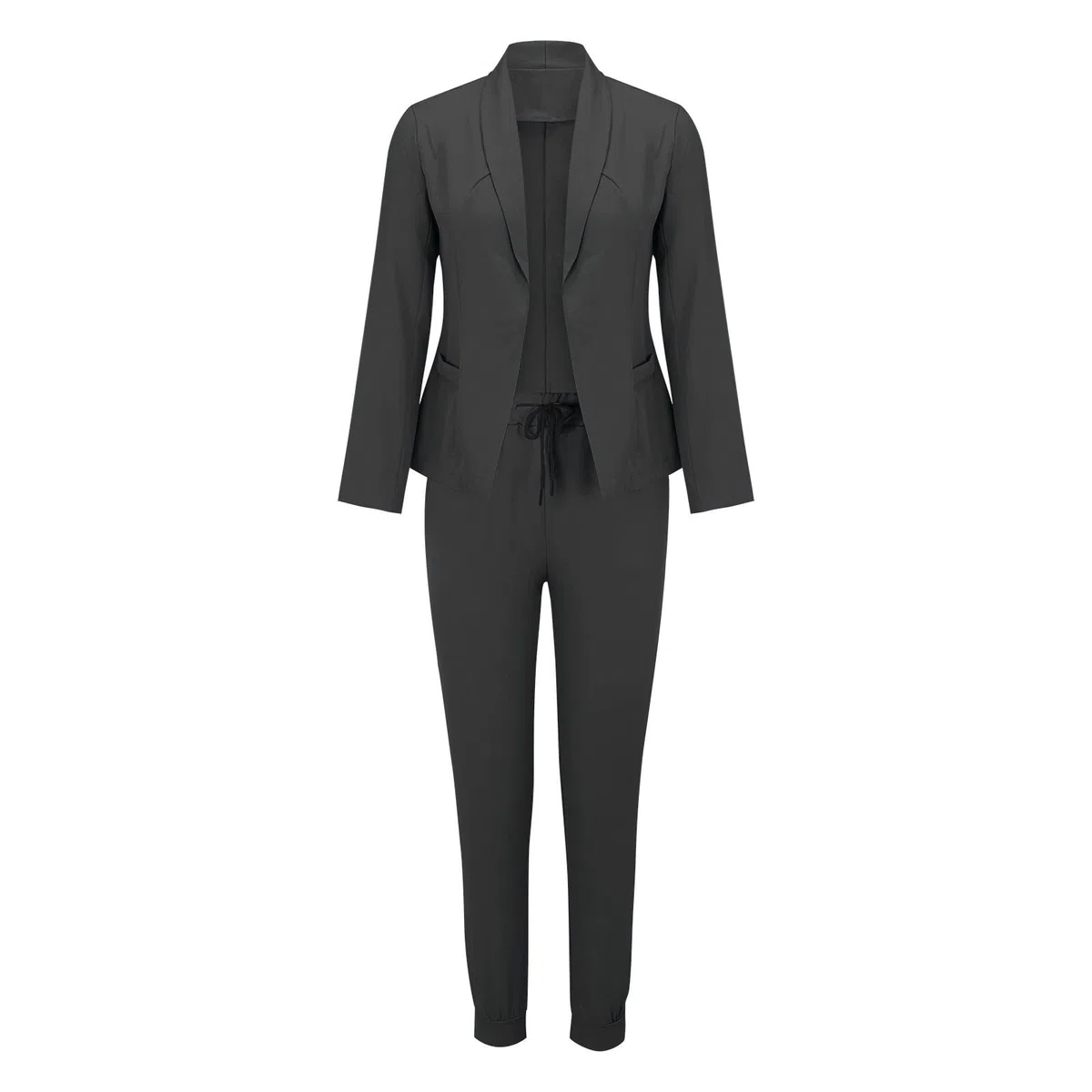 Generisch 2025 Conjunto de traje de dos piezas para mujer, chaqueta de manga larga para oficina, traje de pantalón, chaqueta ajustada, traje de pantalón, traje de pantalón para bodas y damas