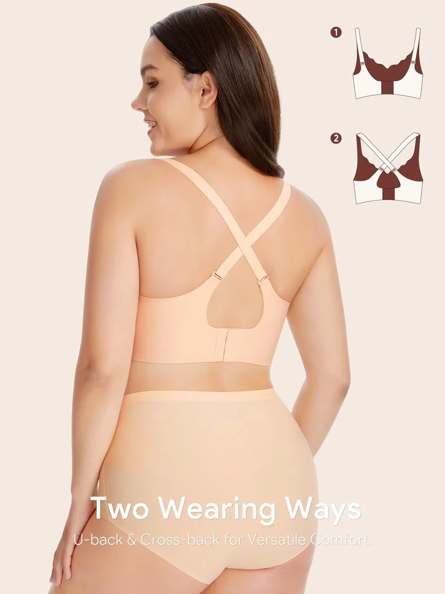 HBselect 3Pack Sujetador Lactancia de Maternidad, Sujetador de Lactancia Sin Costuras para Mujeres