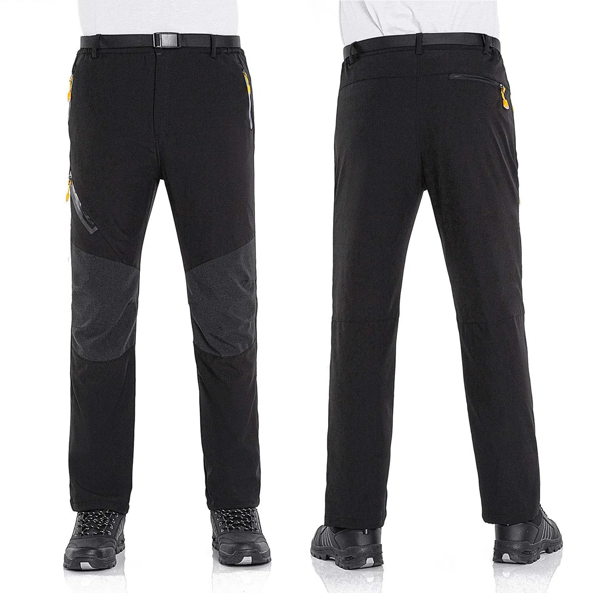 de Los Hombres Exterior Pantalones Ligeros Secado Rápido Senderismo Caza Pantalones de Pesca con Cinturón