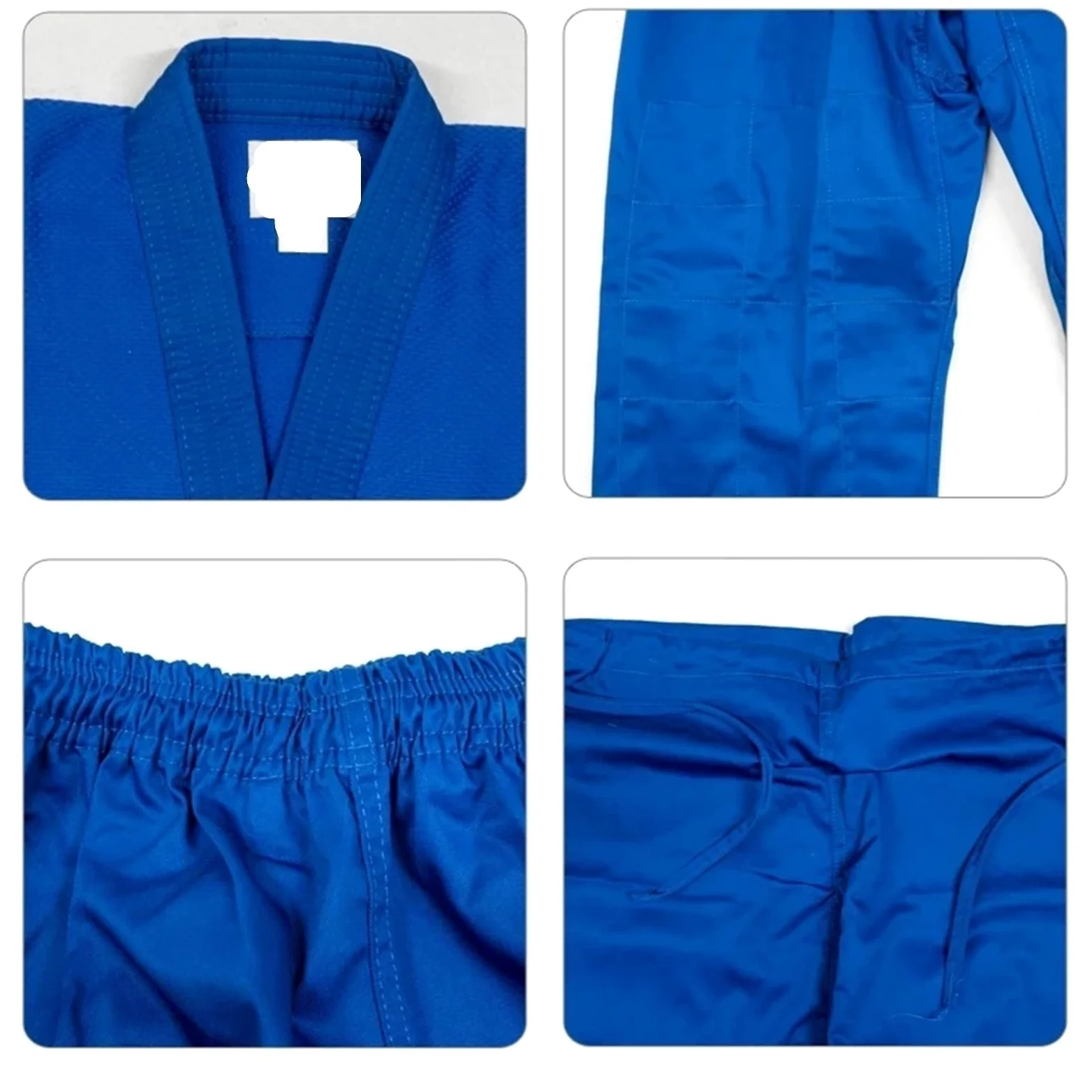 Trajes Judo Uniforme Profesional de Judo Gi for Artes Marciales, Kimono Blanqueado de Tejido único, Perfecto for competición o Entrenamiento con cinturón Blanco(White,XL-170CM)