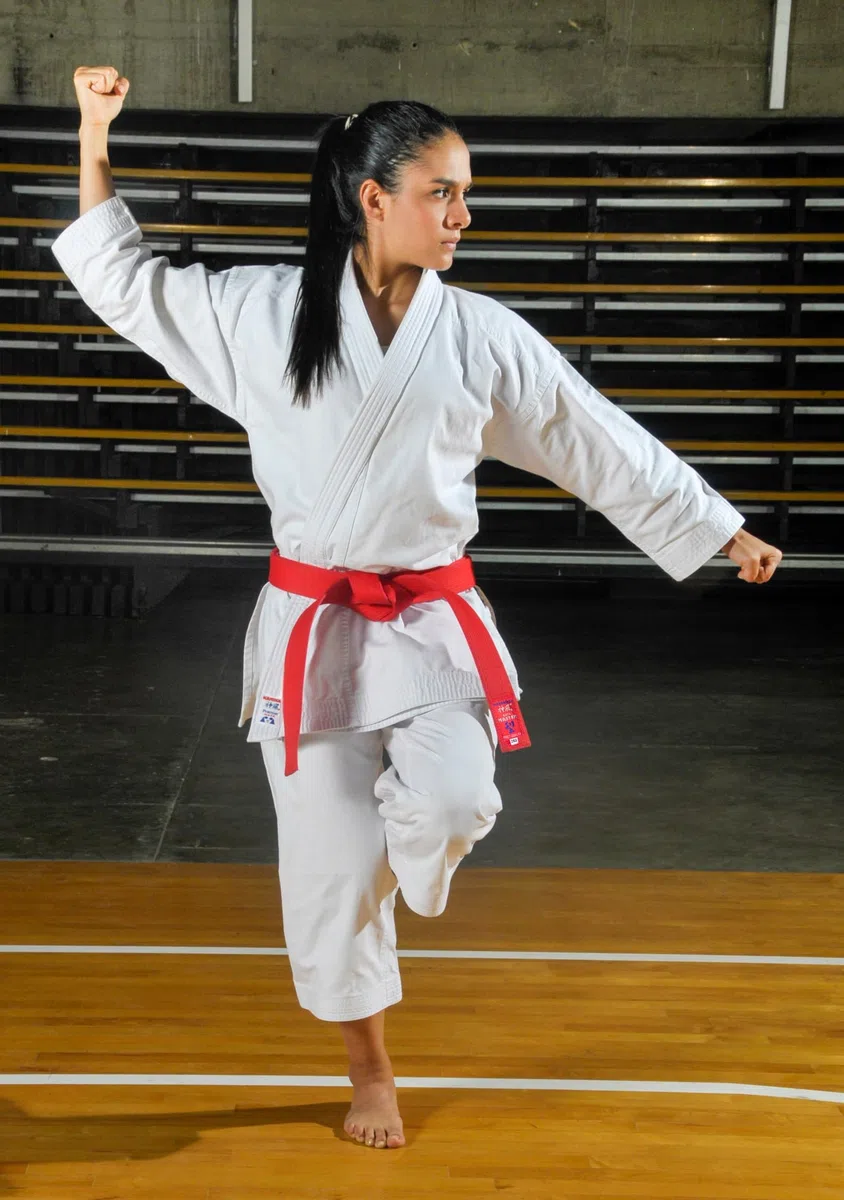Kamikaze Karategui Premier Kata, Traje de Karate para Competición Kata, 100% Algodón, Peso Medio, Color Blanco