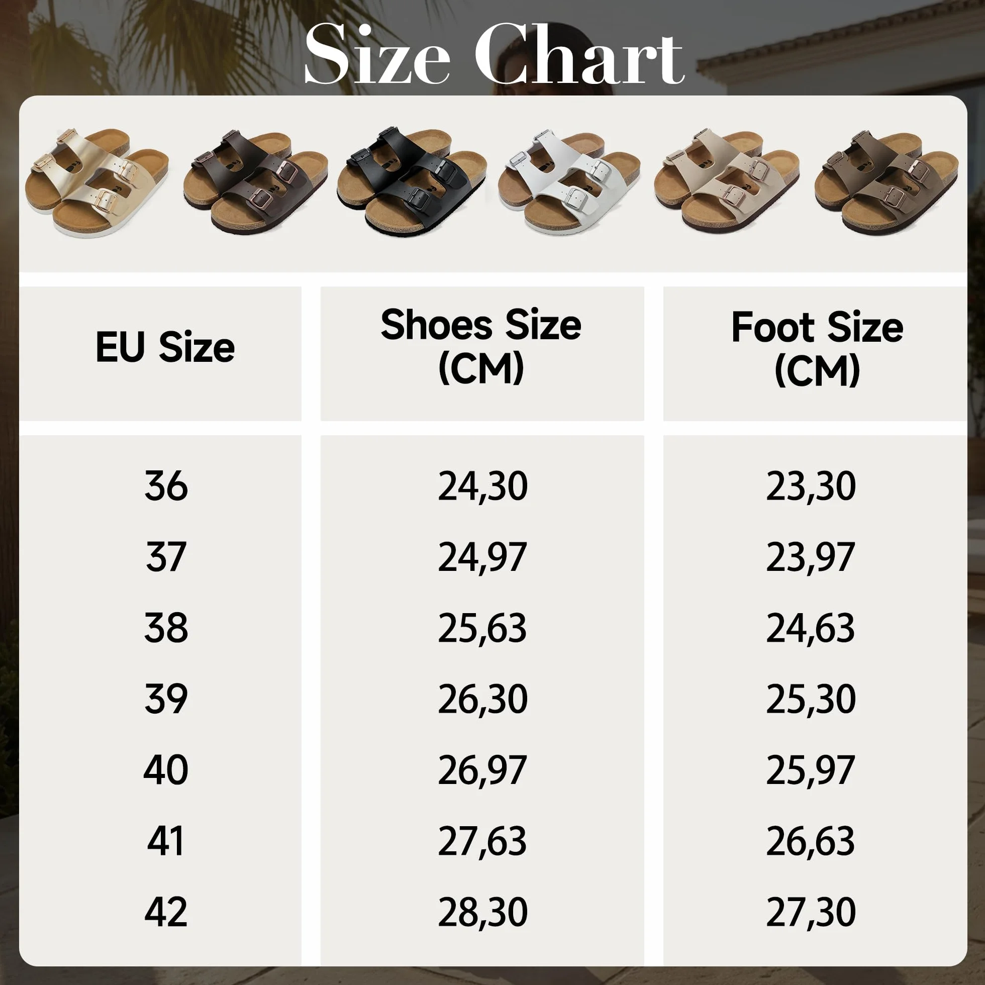 Sandalias y Mules Mujer con Dos Hebillas Ajustables Comodas Cuero Sandalias Planas de Corcho, Ligero Sandalias Ortopedicas con Arch Fit Antideslizante Zapatillas con Punta Abierta 36-42EU