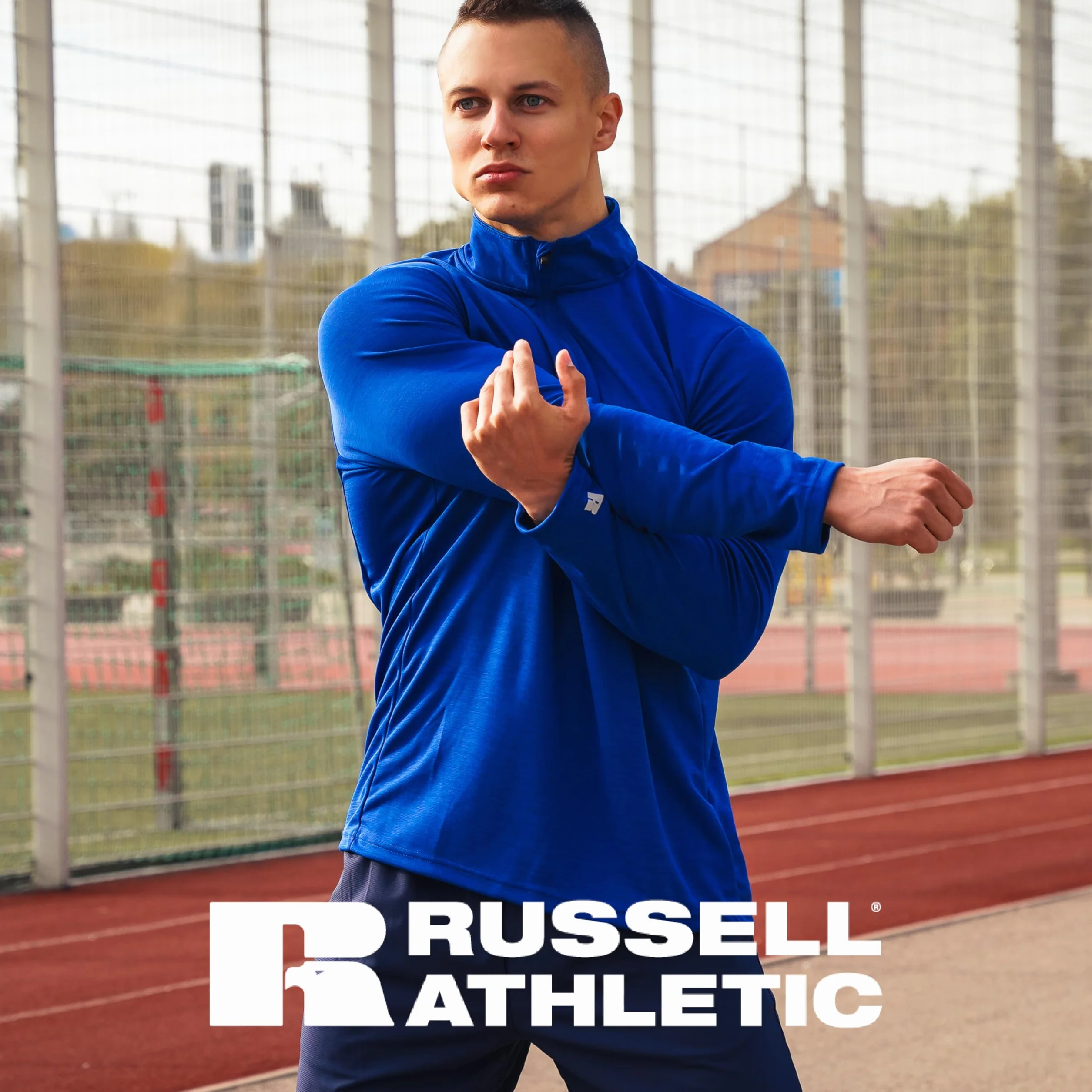 Russell Athletic Lightweight Performance 1/4 Zip Chaqueta calentadora Hombre (Pack de 1)