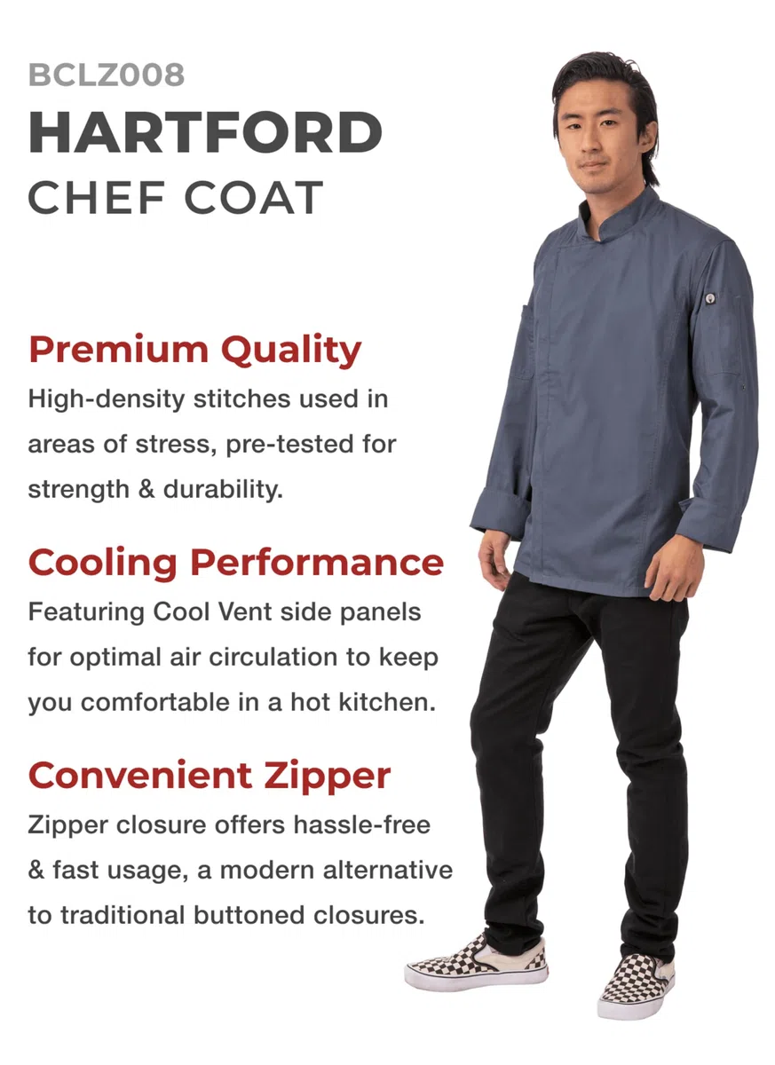 Chef Works Hartford Chef Coat Chaqueta de Chef Hombre