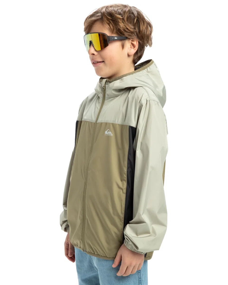 Quiksilver Overcast - Chaqueta Corta-Viento con Capucha para Chicos 8-16