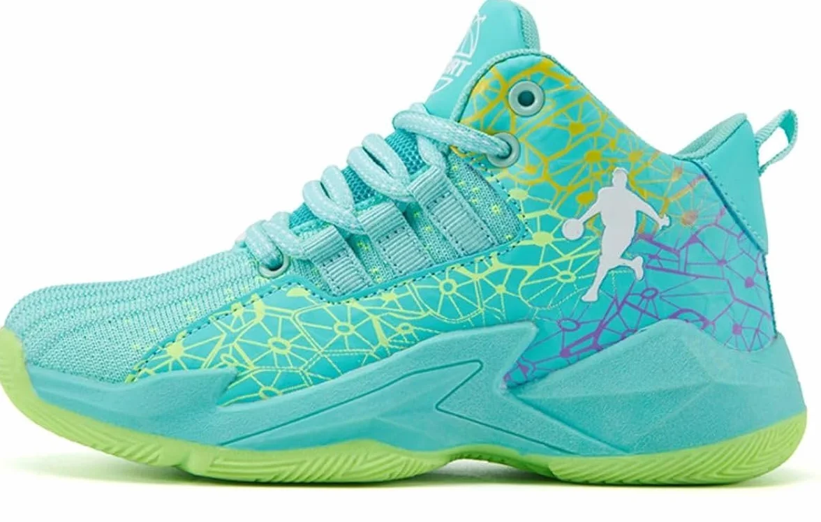Zapatillas de Baloncesto para Niños Moda Calzado de Baloncesto para Niño Aire Libre Deportivas Fitness Antideslizantes para Correr Zapatos de Running (BBA-R16, 32EU)