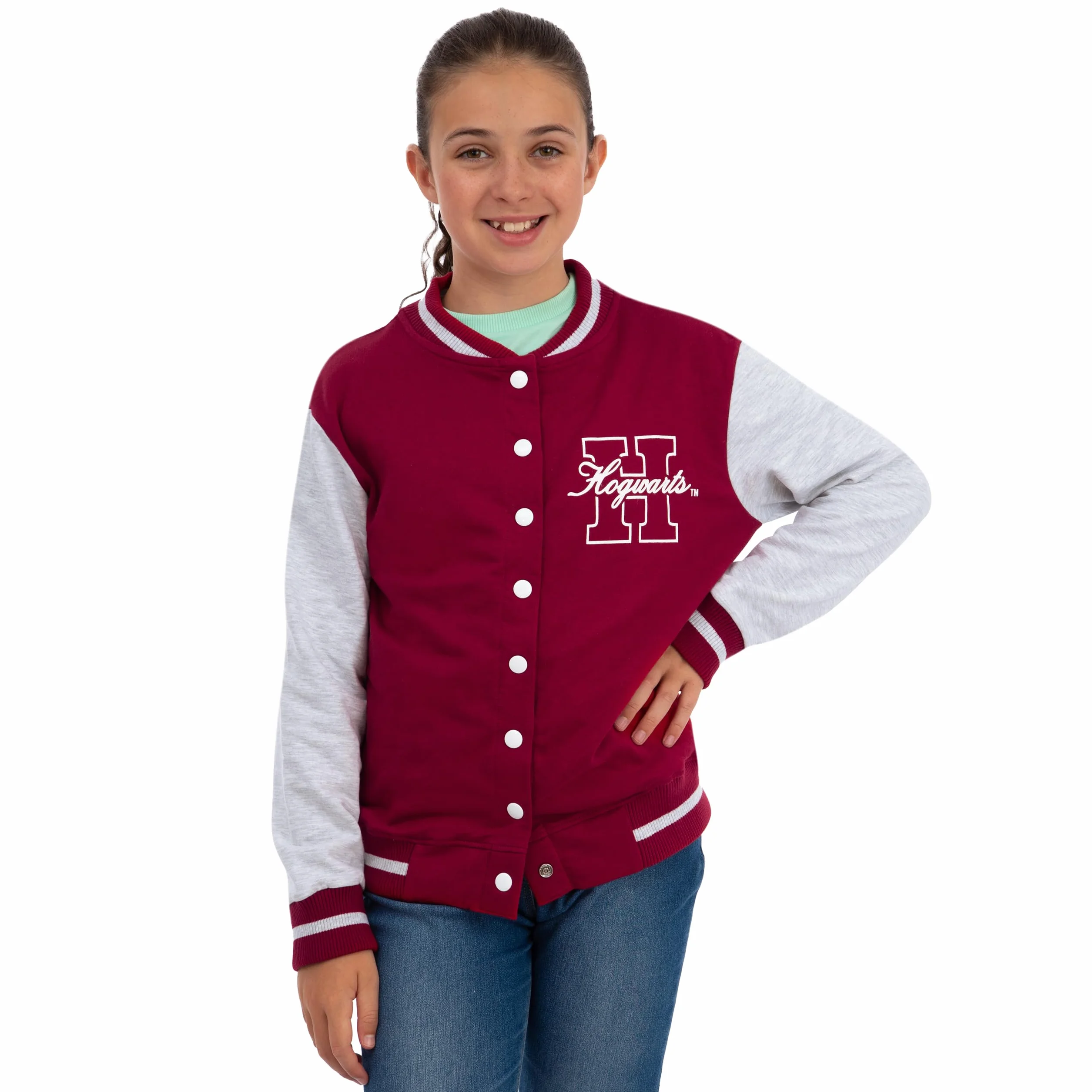 Harry Potter Chaqueta Bomber Para Ninos, Chaqueta Niño De Hogwarts, Chaquetón Niño De Estilo Béisbol