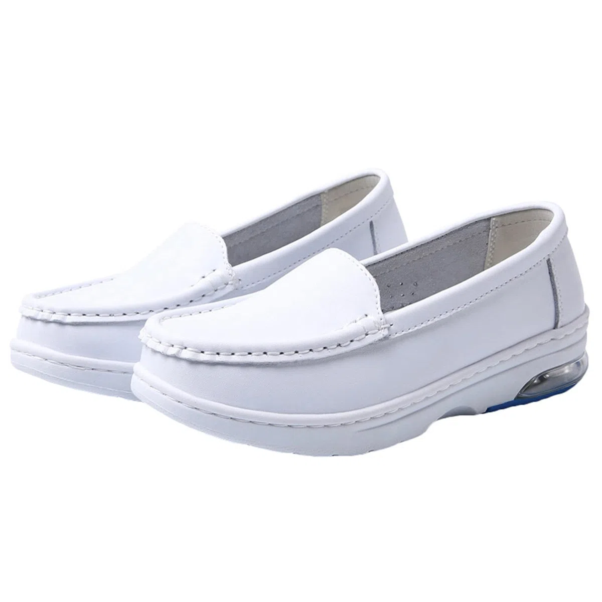 Mocasines De Cuña Mujer, Zapatos De Servicio De Enfermería De Trabajo Cómodos Zapatos para Caminar con Plataforma Antideslizante