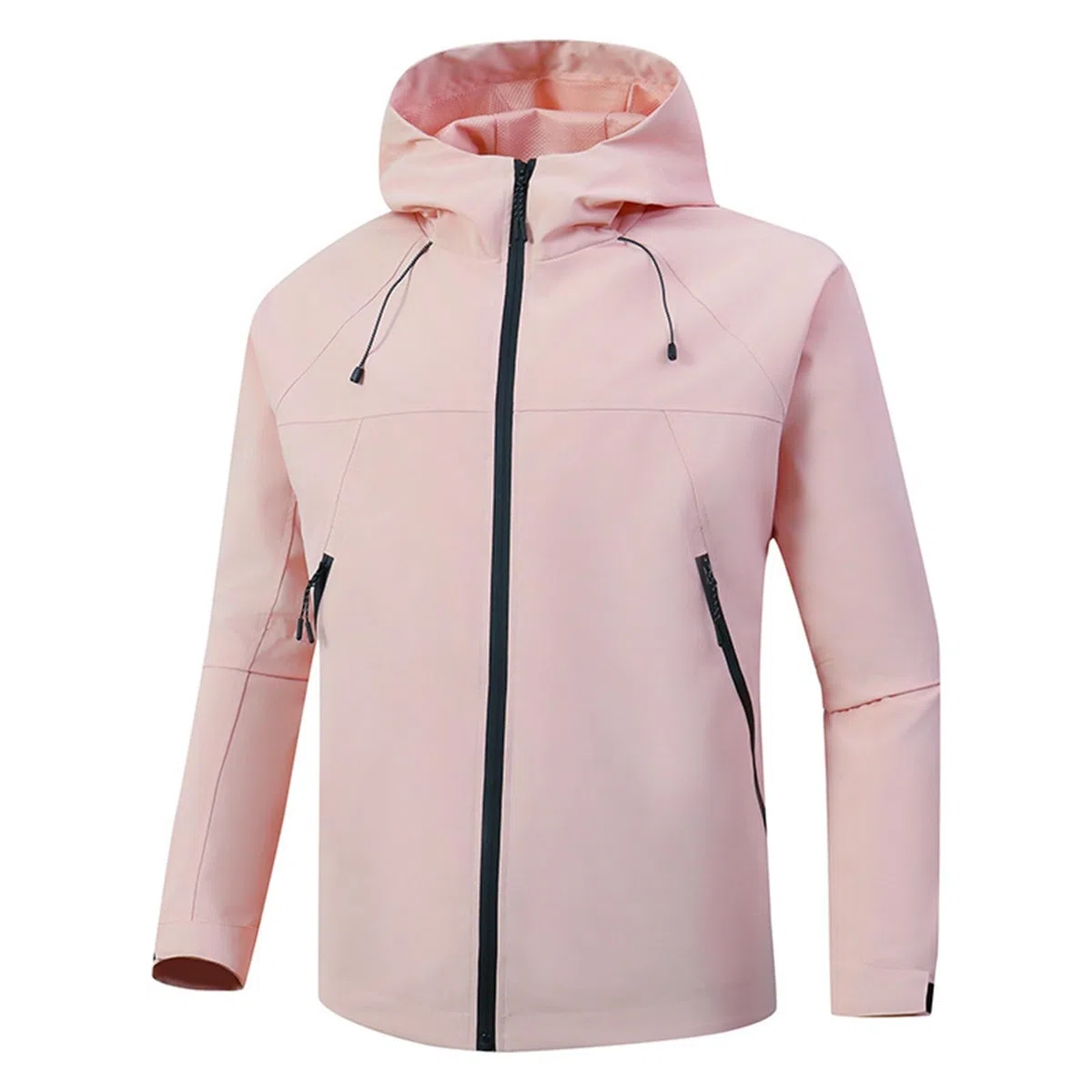 Generisch Chaqueta de punto para mujer, cortavientos, para mujer, abrigo softshell azul marino, Rosa., M