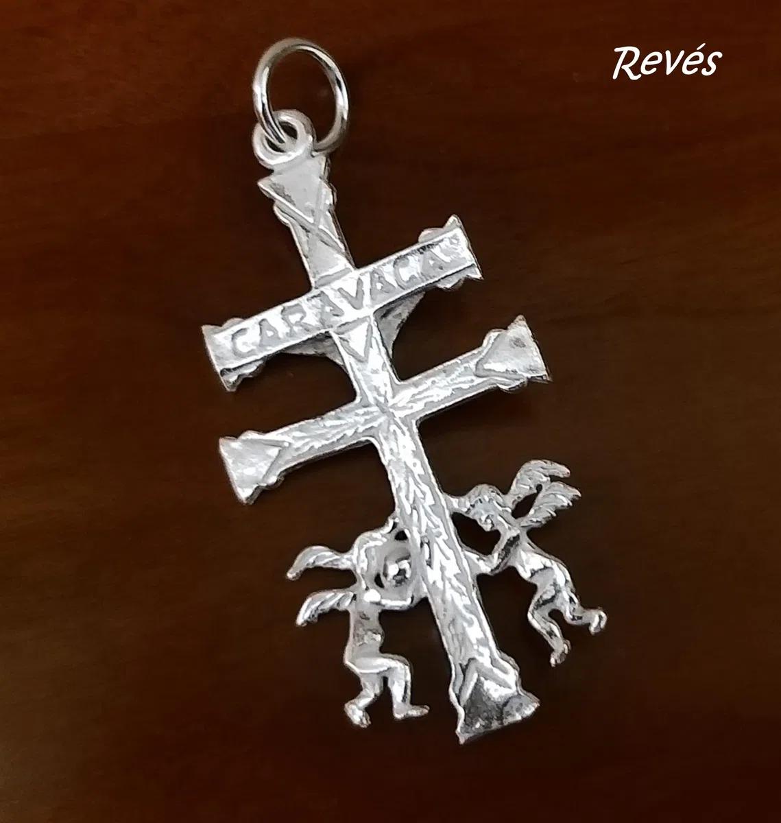 Cruz de Caravaca grande de Plata de ley 925 de 40 Mm. longitud una joya amuleto unisex