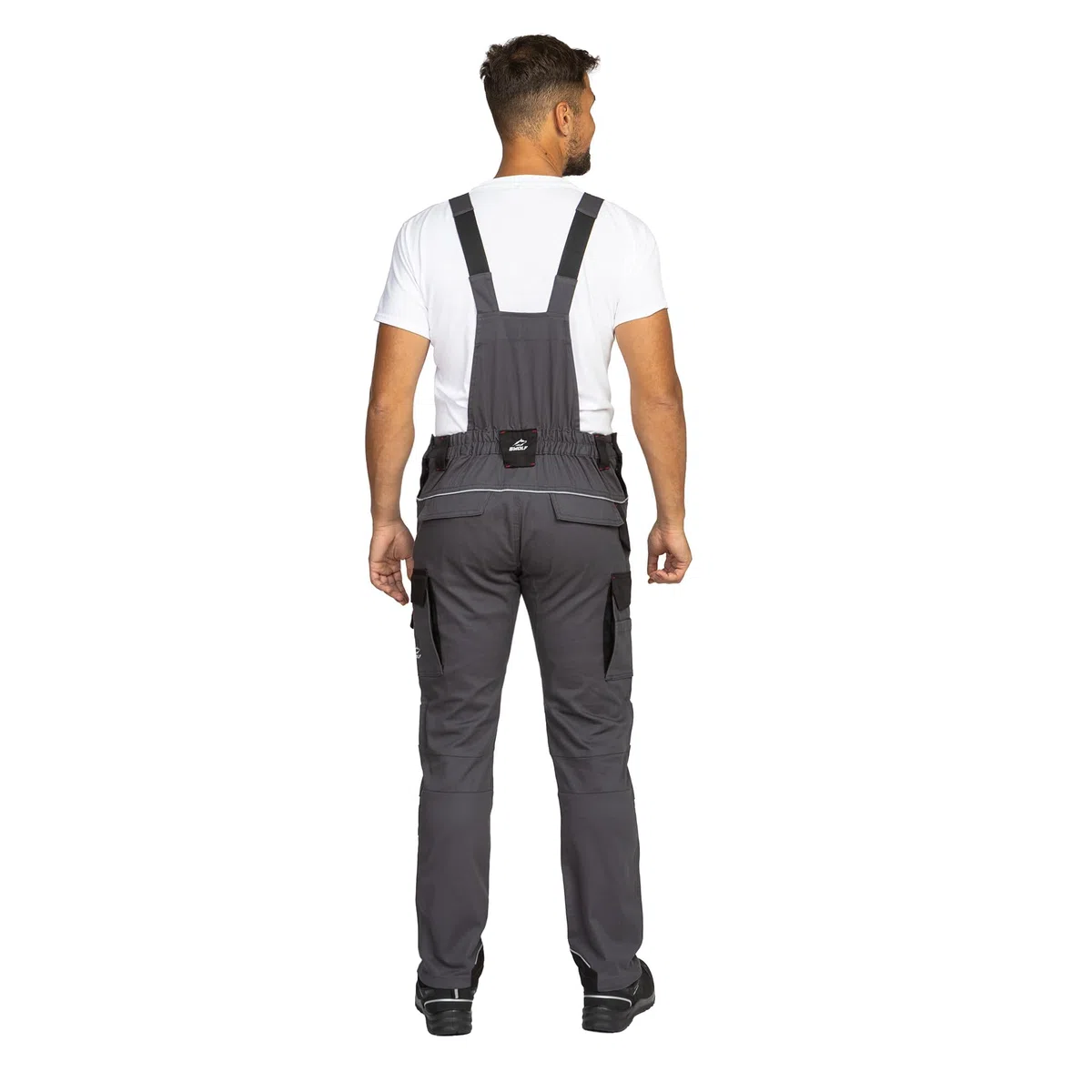 BWOLF Daytona - Mono de trabajo elástico para hombre, 97% algodón, 3% elastano, con refuerzo Oxford 600D, reflectores Re-Flect, bolsillos multifunción