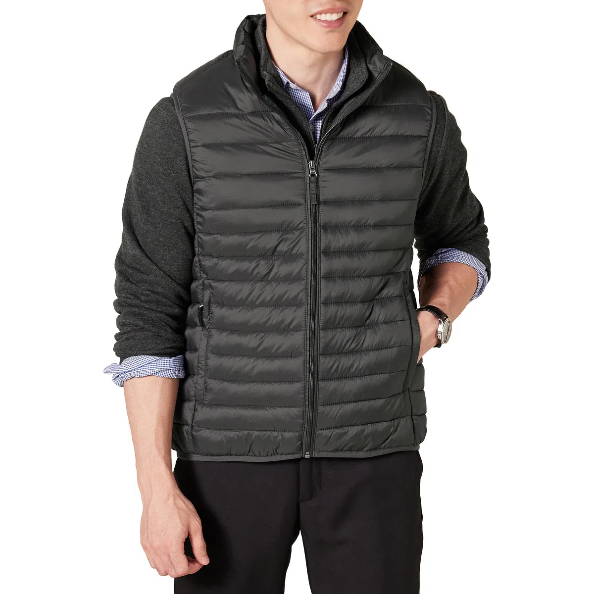 Amazon Essentials Hombre Chaleco Plumífero Plegable y Ligero, Resistente a la Lluvia