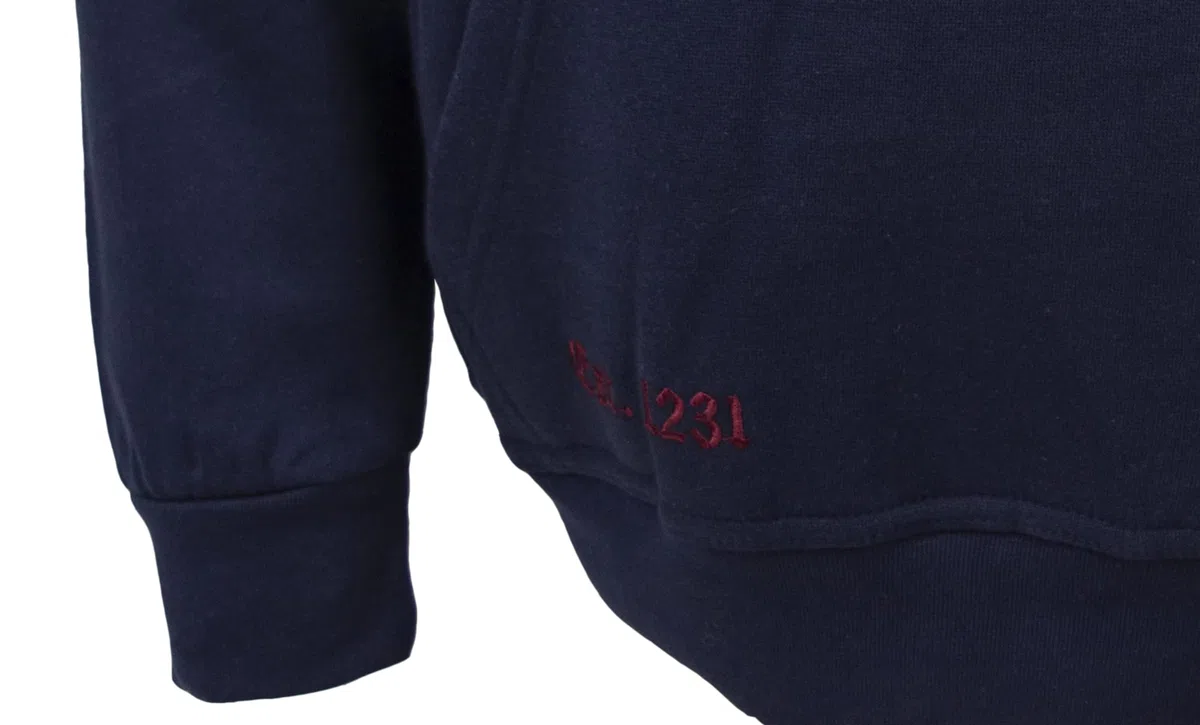 Oxford University OU129 Sudadera con capucha unisex con licencia azul marino