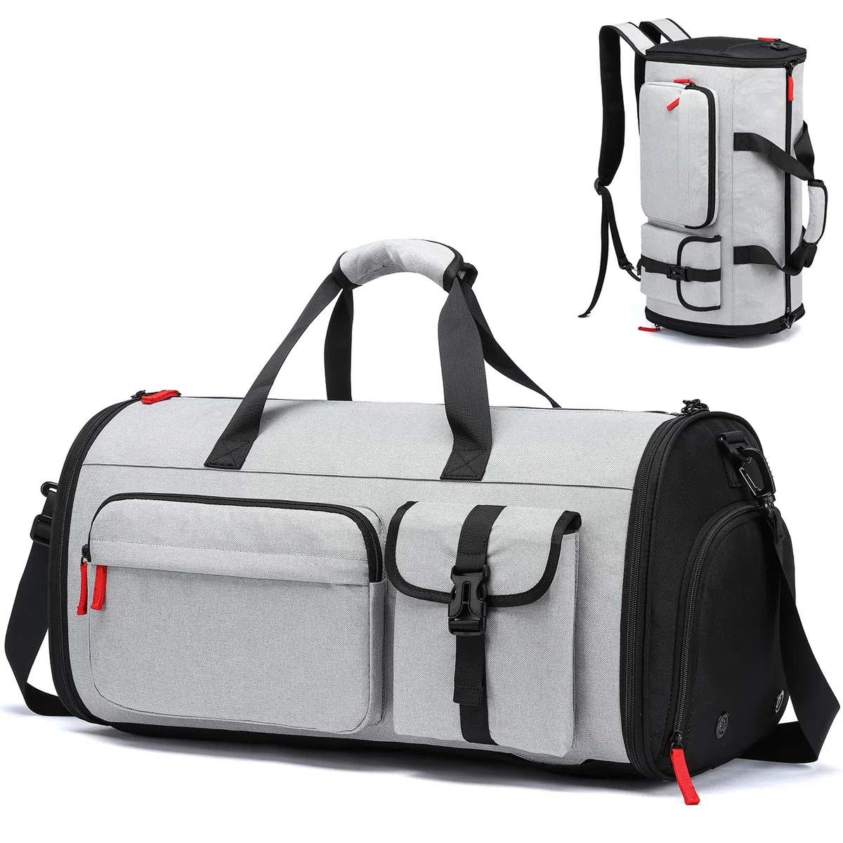 Bolsa de traje, bolsa de viaje para hombre, bolsa de viaje convertible, equipaje de mano con compartimento para zapatos, 3 en 1, bolsa grande para ropa, mochila, traje, para viajes de negocios, color