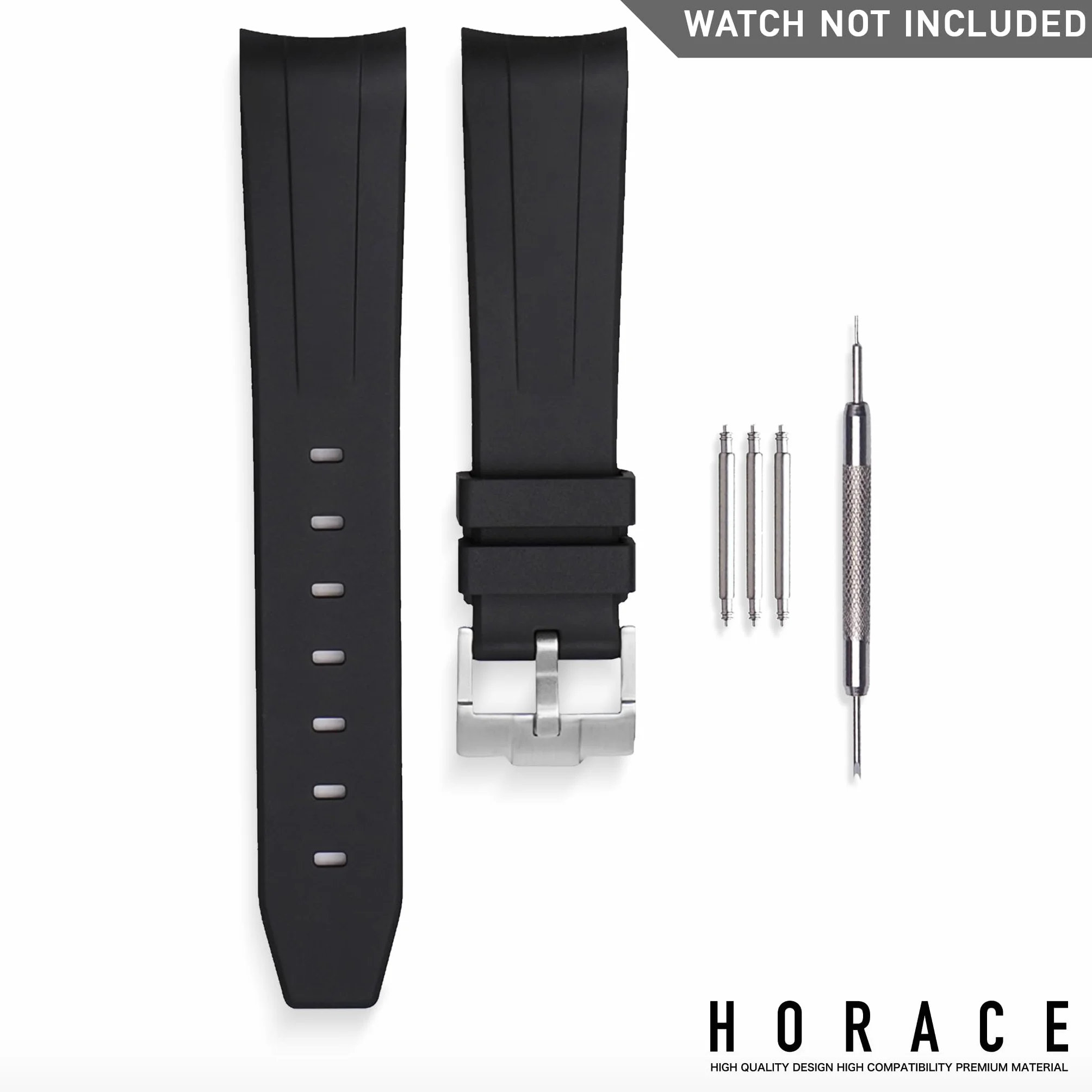 HORACE Correa de Reloj 20 mm de Goma FKM Premium – Suave, Impermeable y Duradera – Compatible con Tudor Black Bay 58 & GMT 39mm