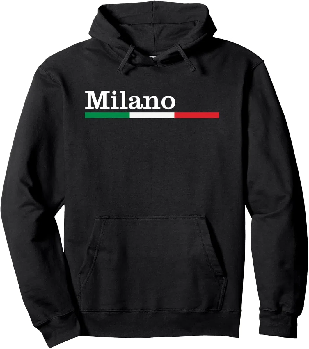 Milano Città Italiana Bandiera Italia Maglietta Sudadera con Capucha