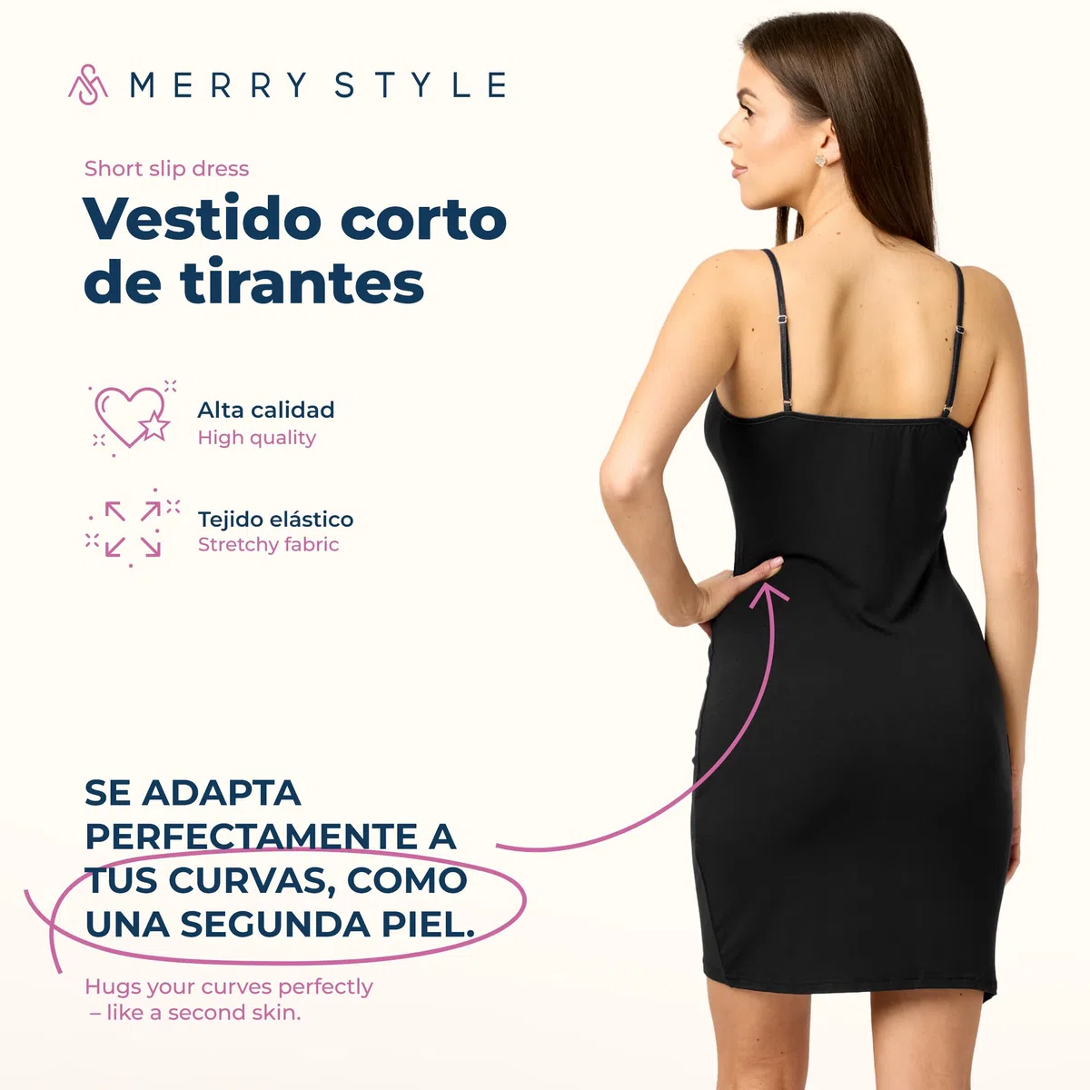 Merry Style Combinación Vestido Interior Mujer 2Pack MS10-203