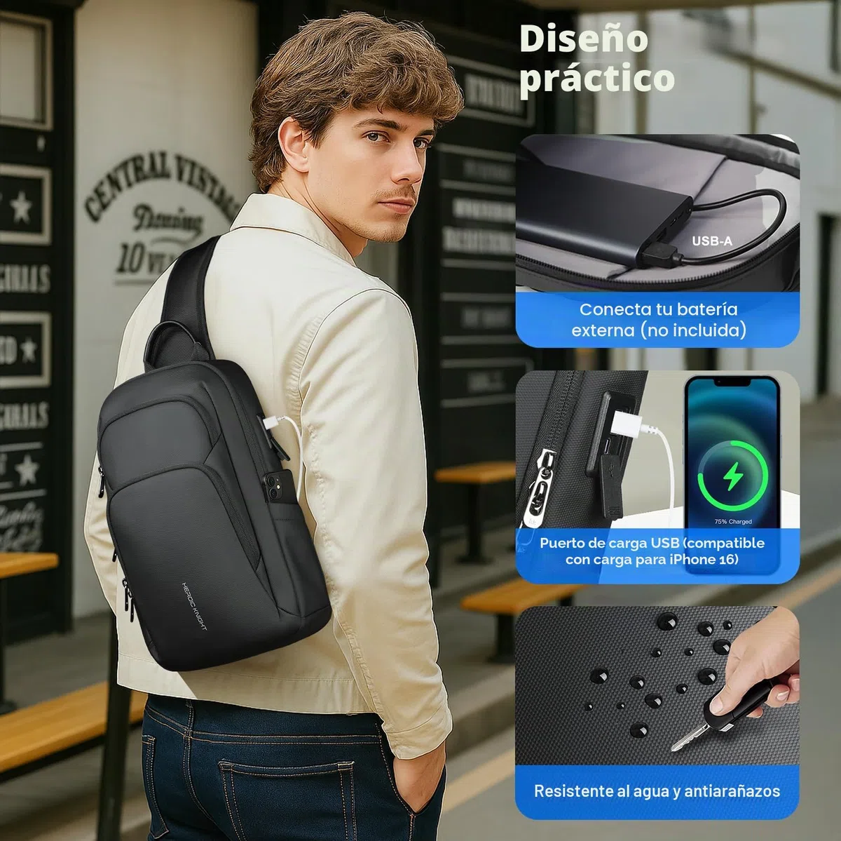 hk Bolso Bandolera Hombre