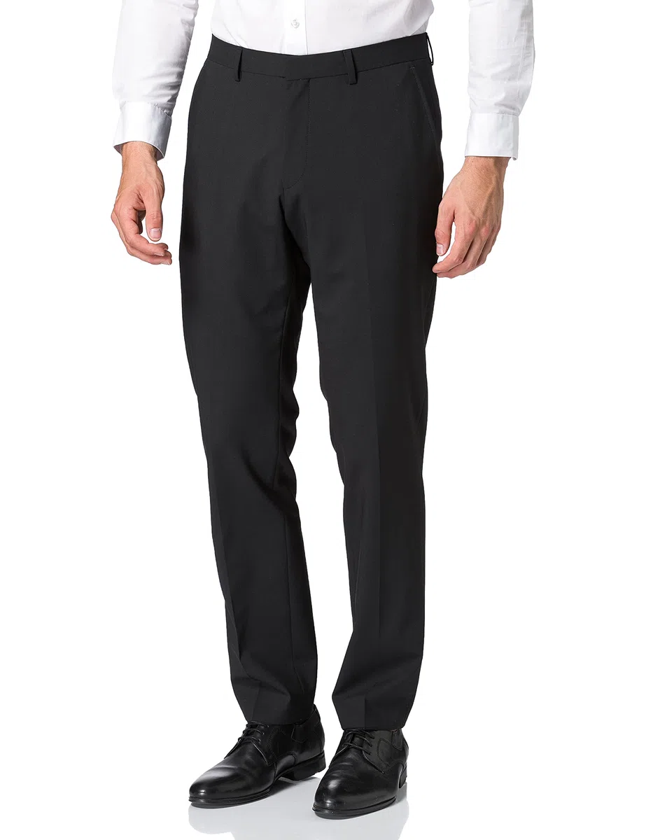 Roy Robson Slim Pantalones de Traje, Negro (Schwarz 1), 38W x 34L para Hombre