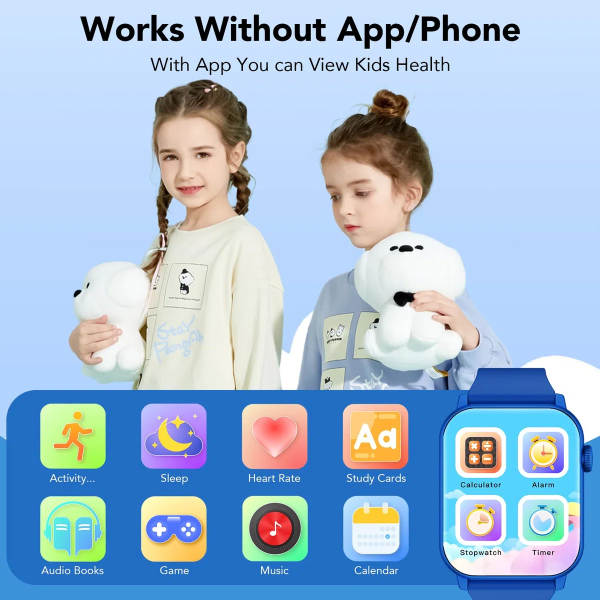 Reloj Inteligente Niño y niña, Smartwatch Niños 3-12