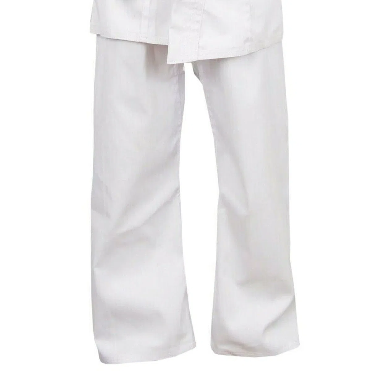 Traje de karate blanco para estudiantes de polialgodón (preencogido) para estudiantes de gi para niños y niñas, uniforme de karate para niños, kimono, cinturón blanco