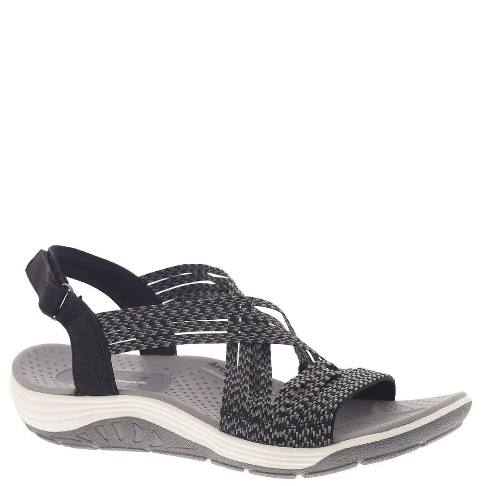 Skechers Reggae Cup-oh, Snap!, Sandalias de Punta Descubierta Mujer