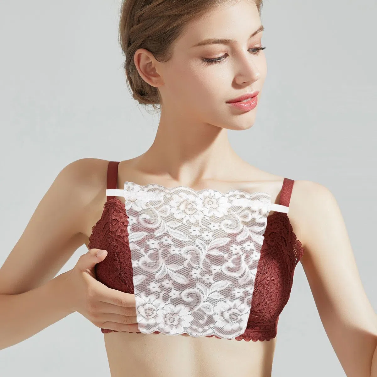 6 Piezas De Encaje Sin Tirantes, Accesorios De Ropa Para Mujeres, Elees Sin Tirantes, Adecuados Para Chalecos Y Vestidos.