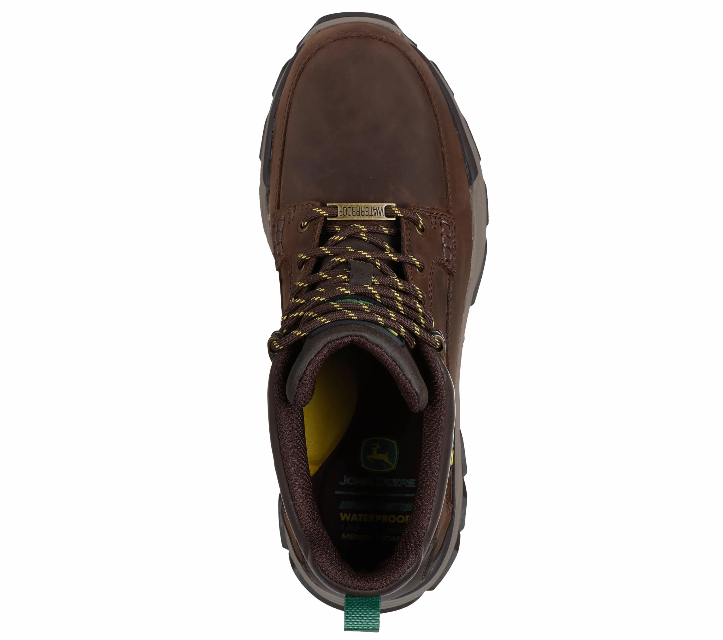 Skechers John Deere: Respected - Landin Waterproof Mid Top Leather Lace Up Boots BotaHombre